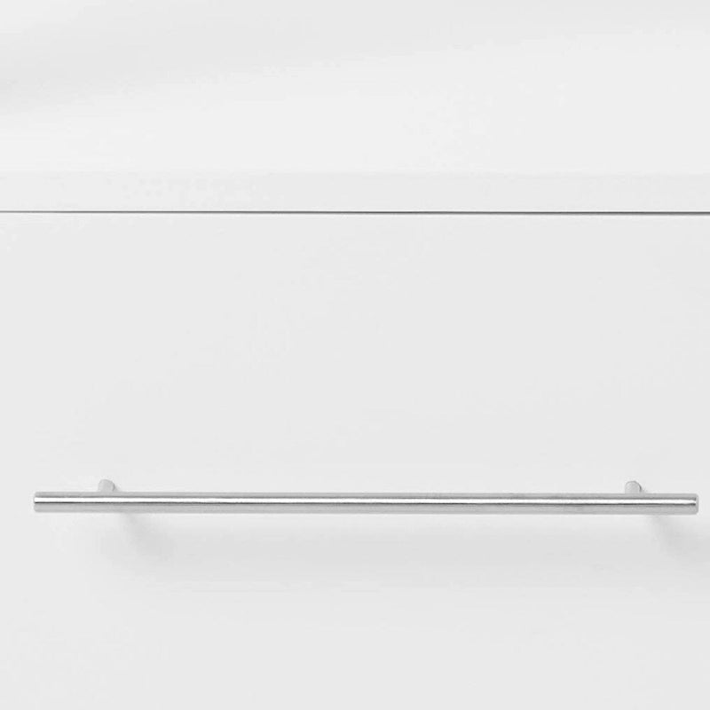 White Stainless Steel Top Kitchen Cart, Freestanding, 1-Person Use