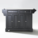 Black Granite Top Stationary Kitchen Island