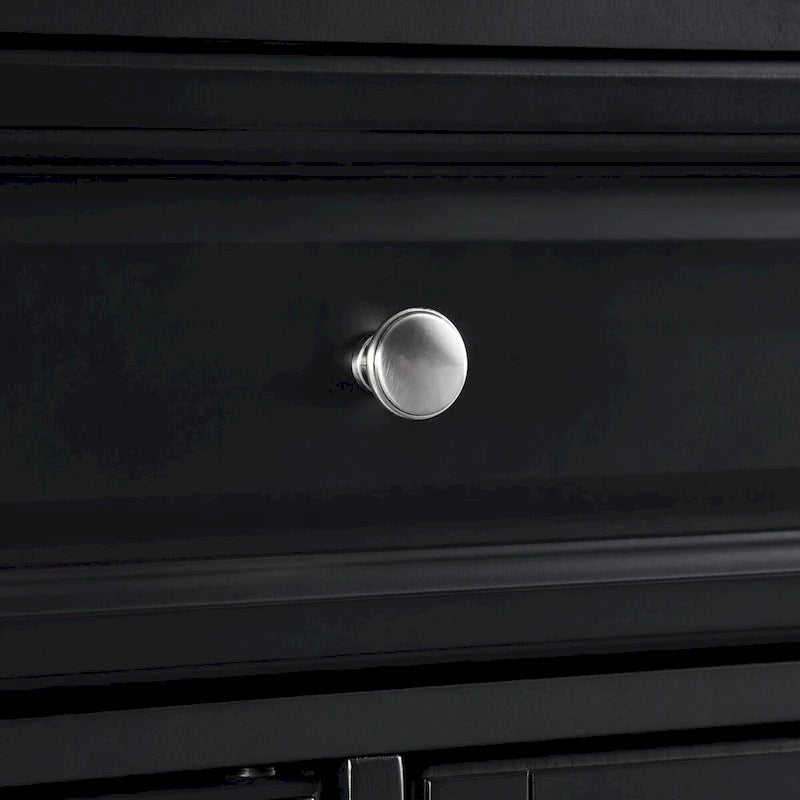 Black Granite Top Stationary Kitchen Island