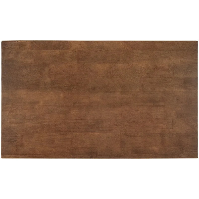 Walnut Stationary Kitchen Island with Wood Top, Seats 2–4