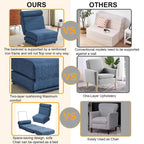 Single Sofa Chair Foldable Bed with Pillow,Portable Sofa Bed,Sofa Chair,Made of Breathable and Wearable Linen