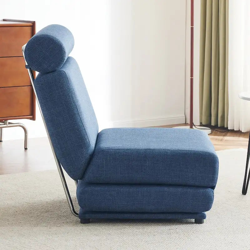Single Sofa Chair Foldable Bed with Pillow,Portable Sofa Bed,Sofa Chair,Made of Breathable and Wearable Linen