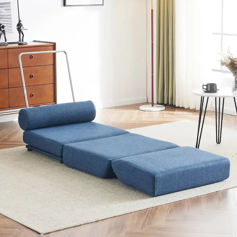 Single Sofa Chair Foldable Bed with Pillow,Portable Sofa Bed,Sofa Chair,Made of Breathable and Wearable Linen