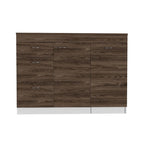 Multi-Color Stationary Kitchen Base Cabinet with 3 Drawers & Wood Top