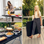 Lifetime 6-Foot Fold-In-Half Table, Black (Light Commercial)