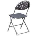650 lb. Capacity Plastic Fan Back Folding Chair