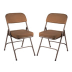Hampden Furnishings Bernadine Collection Deluxe Fabric Padded Folding Chair, Pack of 2