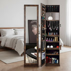 Full Length Mirror 360 Swivel Jewelry Cabinet