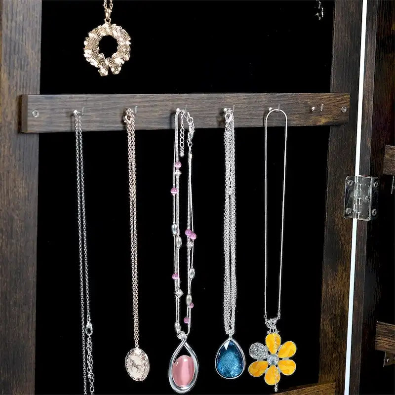 Full Length Mirror 360 Swivel Jewelry Cabinet