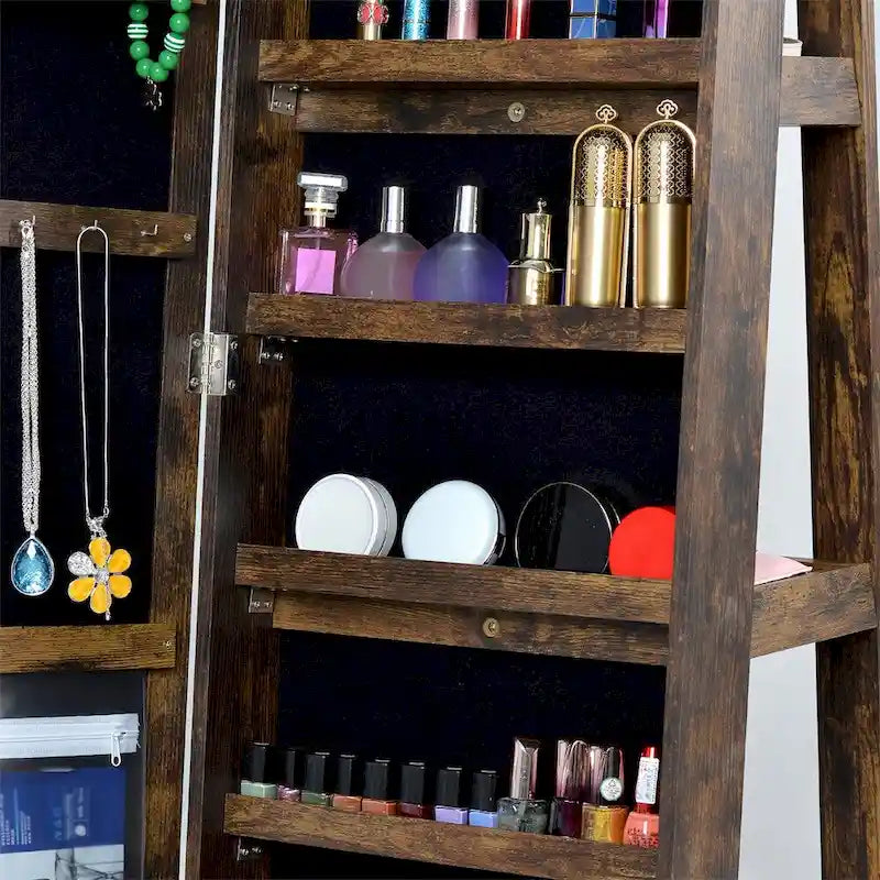 Full Length Mirror 360 Swivel Jewelry Cabinet